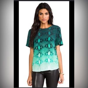 Equipment Riley Fading Silk Blouse Green XS